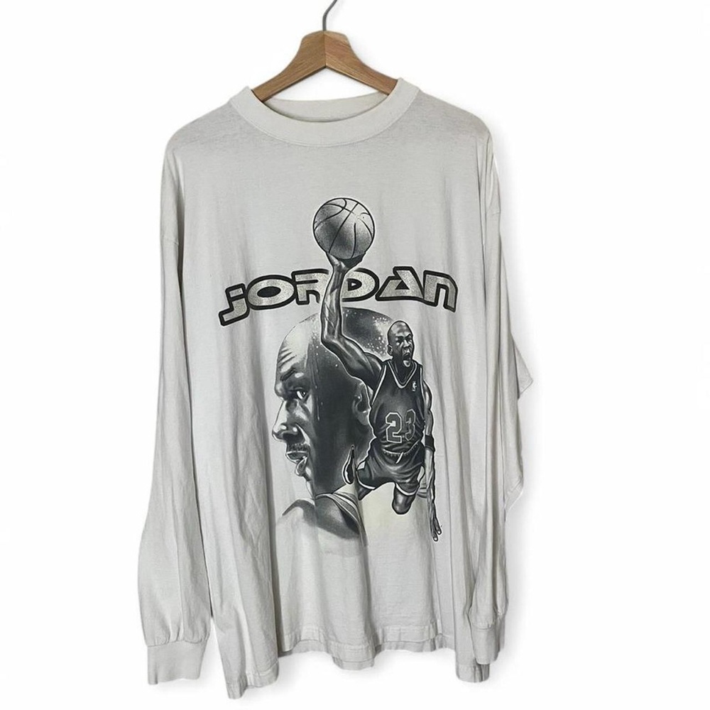 Micheal Jordan White Longsleeve T shirt